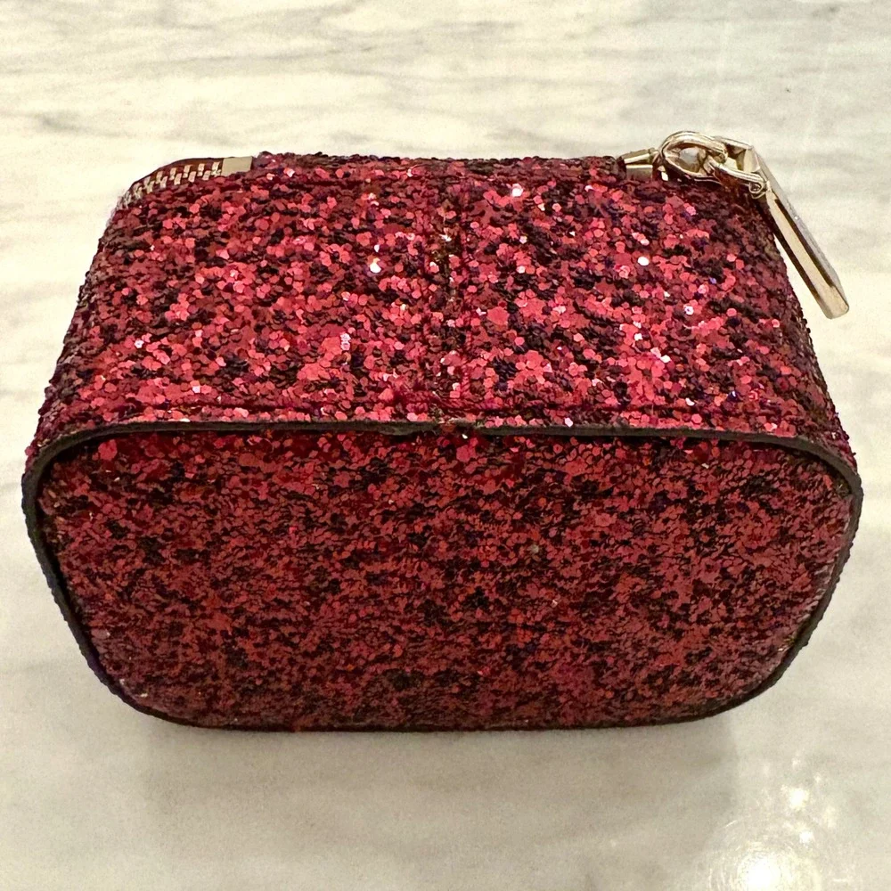 Kate Spade Odette‎ Glitter Jewelry Holder in Black Cherry